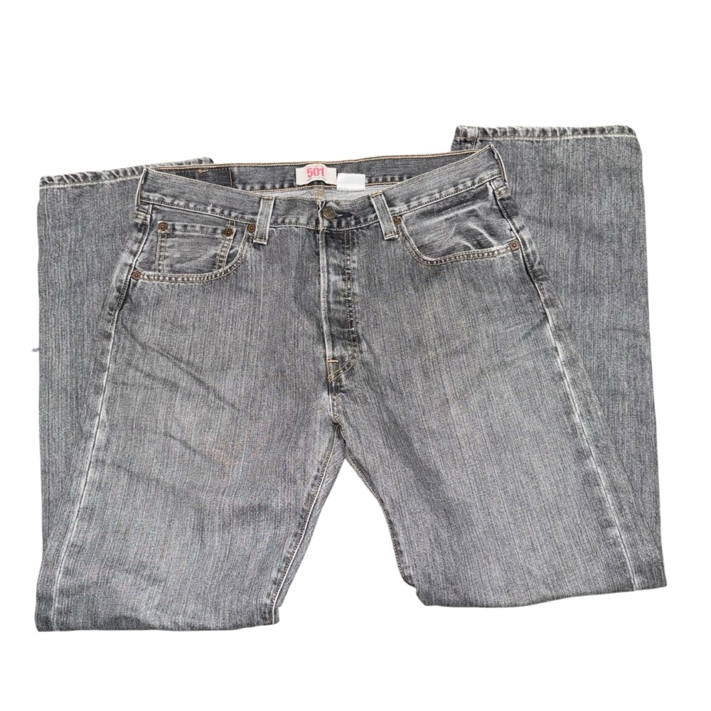 Levi’s 501 Original Fit Straight Leg Button Fly Jeans Gray Wash W34 L32 Vintage